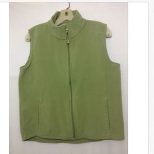 Woolrich Vest Green Fleece Woman Medium